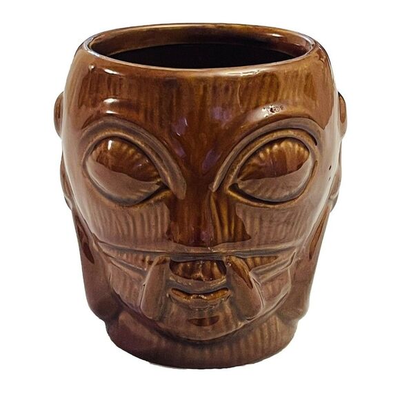 Tiki Mug Ceramic Hawaiian Cocktail Mug 4"- 17 ozDW 546 Brown - Picture 1 of 9